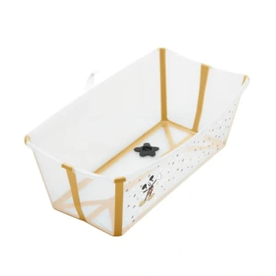 Abbildung von Stokke Flexi Bath, Mickey Celebration Faltbare Babybadewanne Leichte Konstruktion, robust &amp; einfach zu verstauen Bequem für zuhause oder auf Reisen Ideal Neugeborene und Babys