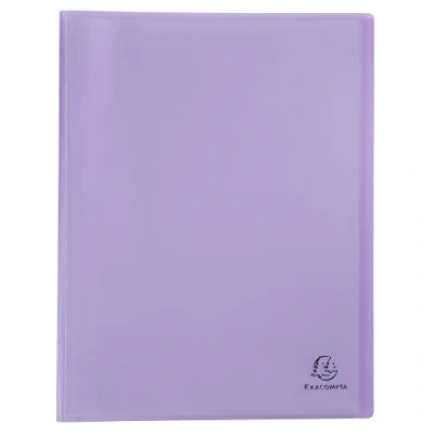 Abbildung von Exacompta 88670E Chromaline Pastel Sammelmappe aus halbsteifem Polypropylen mit 60 Kristalltaschen für DIN A4 Dokumentenmappe, 1 Stück Zufallsfarbe