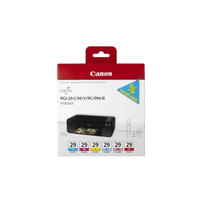 Abbildung von Canon Original PGI 29 Druckerpatronen 6er Multipack C/M/PC/PM/Y/R