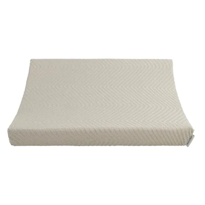 Abbildung von Baby&#039;s Only Baby Wickelauflagenbezug Bezug für Wickelauflage Grace aus Baumwolle mit Fischgrätenmuster Wickelunterlage 45x70 Warm Linen
