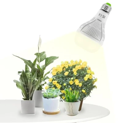 Abbildung von SANSI LED Pflanzenlampe, Vollspektrum 15W Grow Light (200W Äquivalent) mit mattierter optischer Linse 120 Abstrahlwinkel für hohe PPFD, energiesparende Obst und Blumen