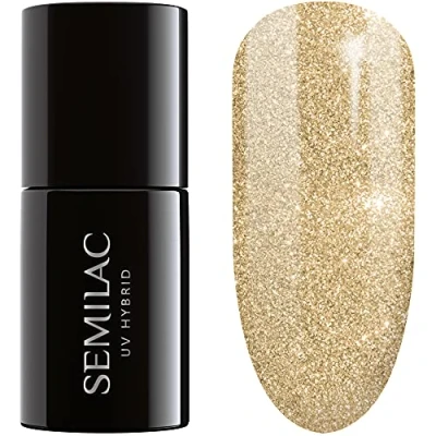 Abbildung von Semilac UV Nagellack 037 Gold Disco 7ml Kollektion Special Day