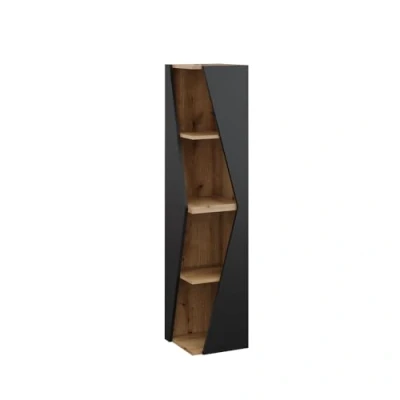 Abbildung von Vicco Hochschrank Benno, Anthrazit/Eiche, 31.6 x 70.5 cm mit 3 Ablagen
