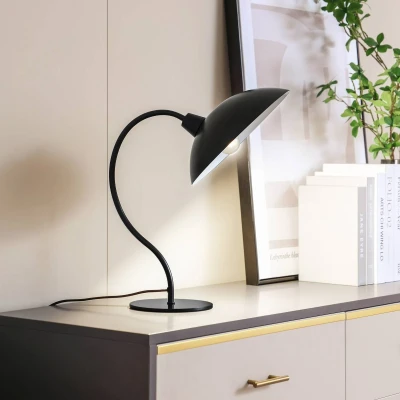 Abbildung von Lucande Tischleuchte Arvadon, schwarz, Metall, 42,75 cm hoch
