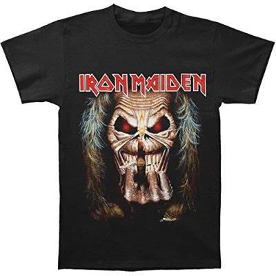 Abbildung von Iron Maiden Herren T Shirt, Eddie Candle Finger, GR. X Large (Herstellergröße: Large), Schwarz