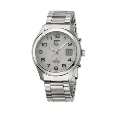 Abbildung von ETT Funkuhr Basic Zugband, EGS 11335 62M, Armbanduhr, Herrenuhr, Solar, Datum, Flexband, Zugband