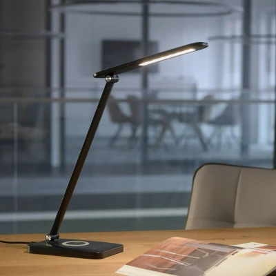 Abbildung von JUST LIGHT LED Tischleuchte FLORENTINA, Dimmfunktion, Farbsteuerung, USB Ladefunktion, mehrere Helligkeitsstufen, fest integriert, Kaltweiß, Neutralweiß, Warmweiß, Touchdimmer, CCT, Ladefunktion für Handy über oder per Induktion
