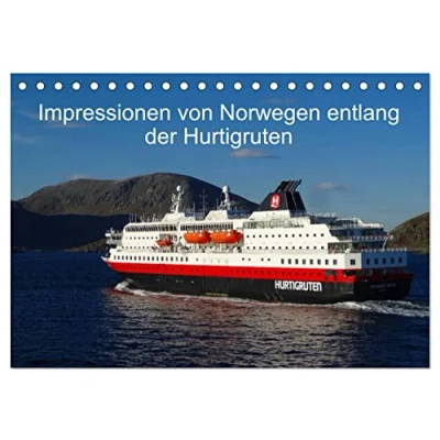 Abbildung von Impressionen von Norwegen entlang der Hurtigruten (Tischkalender 2025 DIN A5 quer), CALVENDO Monatskalender