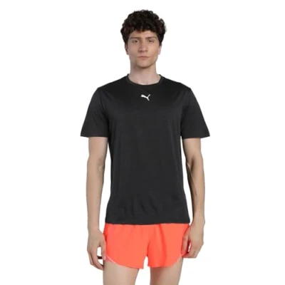 Abbildung von Puma TAD ESSENTIALS Meliertes T Shirt mit Cat Logo Herren Black Heather Größe: 4XL