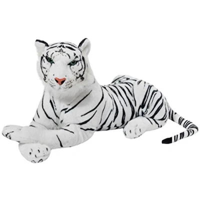 Abbildung von BRUBAKER Kuscheltier Liegender Tiger 45 cm lebensecht (1 St., König des Dschungels), Stofftier Plüschtier