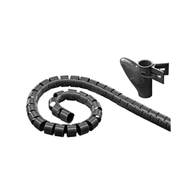 Abbildung von Goobay 51924 Kabelschlauch 2,5 m robuster Spiralschlauch gegen den Kabelsalat, Schwarz