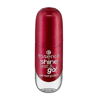 Abbildung von essence cosmetics shine last &amp; go! gel nail polish, Gellack, Nagellack, Nr. 52 on me, rot, gelig, glänzend, ohne Aceton, vegan, Konservierungsstoffe (8ml)