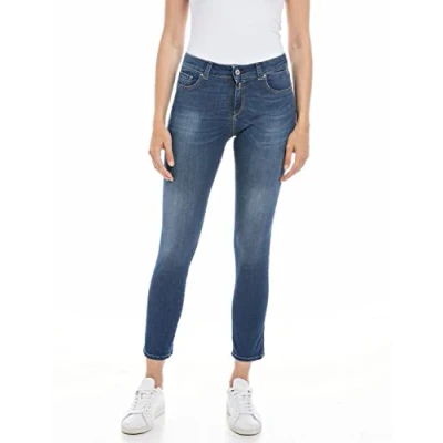 Abbildung von Replay Damen Jeans Faaby Flare Fit Schlaghose mit Power Stretch, Medium Blue 009 1 (Blau), 23W / 30L