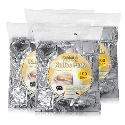 Abbildung von 4x Cafeclub Entkoffeiniert Kaffeepads Megabeutel je 100 stk. einzeln verpackt