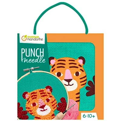 Abbildung von Avenue Mandarine Kreativset Punch Needle Set Tiger, (8 tlg), 8 Teile