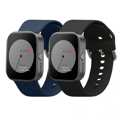 Abbildung von kwmobile 2x Sportarmband kompatibel mit CMF by Nothing Watch Pro (D395) Armband Fitnesstracker Band Set aus TPU Silikon