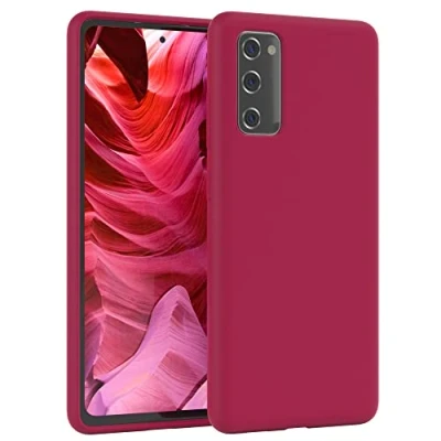 Abbildung von EAZY CASE Premium Silikon Handyhülle kompatibel mit Samsung Galaxy S20 FE / 5G, Slimcover Kameraschutz und Innenfutter, Silikonhülle, Schutzhülle, Bumper, Case, Hülle, Softcase, Beere