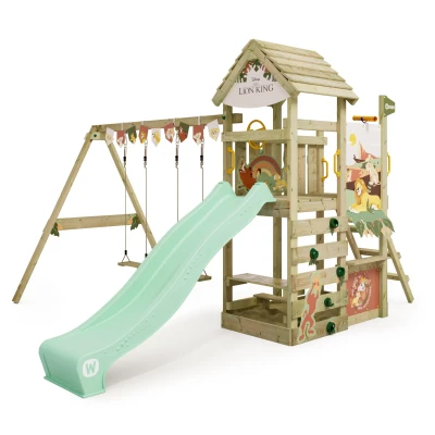 Abbildung von Wickey Spielturm Disney Adventure verschiedene Motive mit Doppelschaukel, Rutsche, 10 Jahre Garantie*, TÜV Zerftifikat, Integrierter Sandkasten