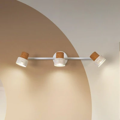 Abbildung von LEDVANCE DECOR SPOT CORK, 3 x 3,4W, 690lm, weiß, Spotleuchte, verstellbare Köpfe, vielseitig anwendbar, Innenraumspot, austauschbare LED Lampen, dimmbar, warmweiße Lichtfarbe, GU10