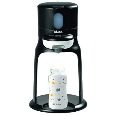 Abbildung von BÉABA , Flaschenbereiter/Wärmer, Wasserspender mit präziser Temperatur, sofort, schnell, Badfunktion, 2 Temperaturen, abnehmbarer Flaschenwärmer, Bib&#039;Expresso, Schwarz