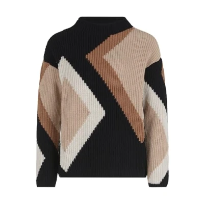 Abbildung von Betty Barclay MIT Intarsie Strickpullover, Damen, Größe: 42, Patch black brown