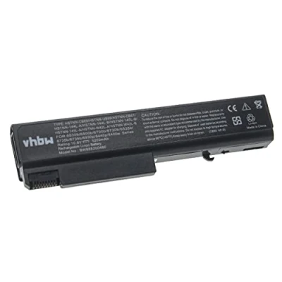 Abbildung von vhbw Akku kompatibel mit HP EliteBook 6930, 6930p, 8440p, 8440W Notebook (5200mAh, 10,8V, Li Ion)