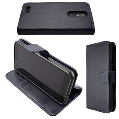 Abbildung von caseroxx Handy Hülle Tasche kompatibel mit Emporia Smart 3 Mini Bookstyle Case Wallet in blau