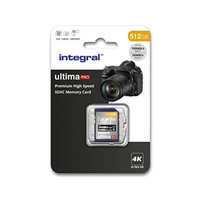 Abbildung von Integral SD Speicherkarte, 32 GB, 4 K, Video Lesegeschwindigkeit, 180 MB/s, Schreibgeschwindigkeit: 45 SDXC V30 U3 V30, unsere schnellste Hochgeschwindigkeits Speicherkarte