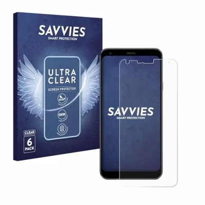 Abbildung von Savvies 6 Stück Schutzfolie für LG Q7 / Plus Displayschutz Folie Ultra Transparent