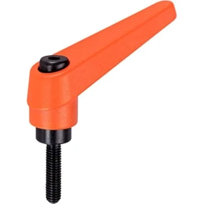 Abbildung von HALDER 24400.0561 Verstellbare Klemmhebel, Orange, d1=25 mm / d2=M12 l1=40