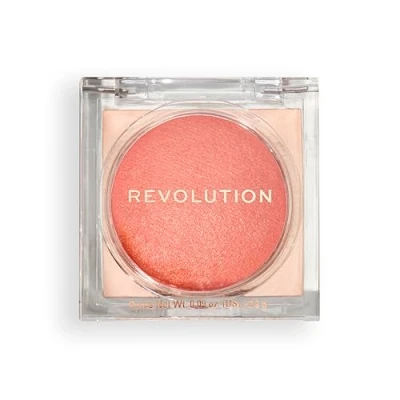Abbildung von Revolution, Beam Bright Blush, Gesichtspuder Rouge, Einfach zu Verblenden &amp; Aufbaubar, Leuchtende Wangen, Vegan Ohne Tierversuche, Peach Pop