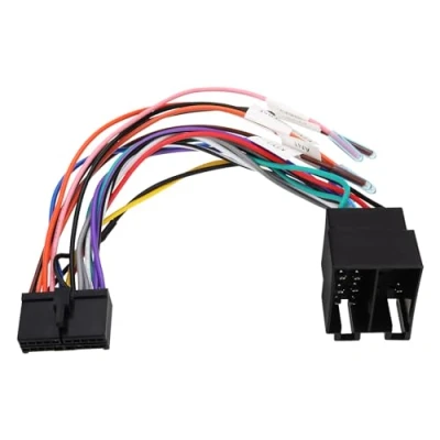 Abbildung von Be In Your Mind 1 Stück 20 poliger auf ISO Kabelbaumadapter Autoradio Adapter Ersatz Kompatibel mit DIN Bildschirm Kabelbaum Anschlussadapter 21,5 cm