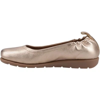 Abbildung von Hush Puppies Skylar Leder Damen Sandaletten in Gold