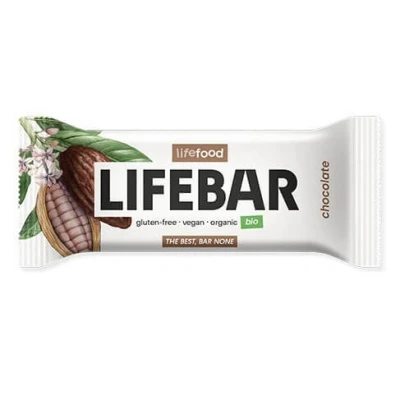 Abbildung von Roher glutenfreier Bio Schokoriegel mit Schokolade, 40 g, Lifebar