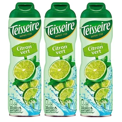 Abbildung von Teisseire Getränke Sirup Lime/Limette 600ml der genauso schmeckt wie die Frucht (3er Pack)