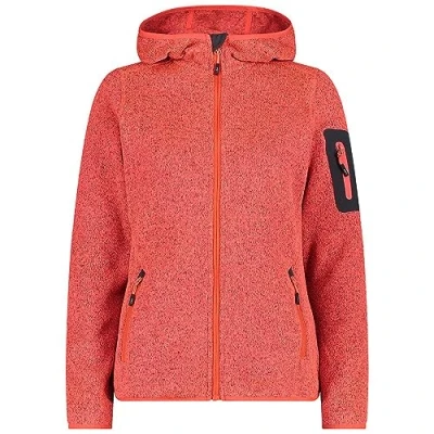 Abbildung von CMP Damenjacke mit fester Kapuze, Mohnrot Fluo Anthrazit, S