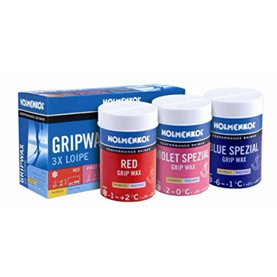 Abbildung von Holmenkol 3X Loipe Grip Wax a 45 g Steigwachs Set für Langlauf