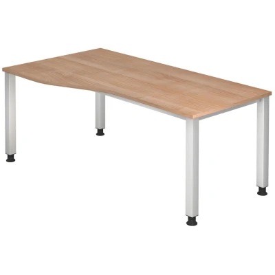 Abbildung von HAMMERBACHER höhenverstellbarer Schreibtisch VQS18/N/S nussbaum