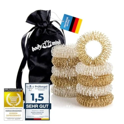 Abbildung von Body &amp; Mind Shiatsu Akupressurgerät Massageringe, Yin Yang Ring Set 10 tlg., Wellnessmassage, Entspanne Relaxen