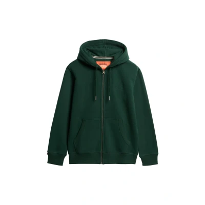Abbildung von Superdry Essential LOGO ZIP Sweatjacke, Herren, Größe: Medium, Enamel green