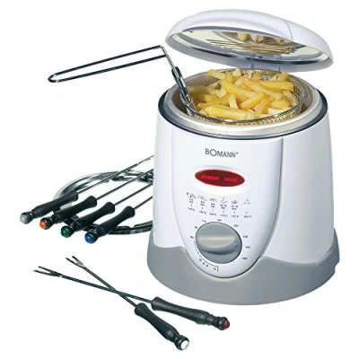 Abbildung von Bomann Fritteuse FFR 1290 Fondue 840 W mit manueller Temperatureinstel,