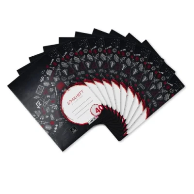 Abbildung von Landré Schulheft A4, 16 Blatt, Lineatur 40, kariert mit Rahmen, gelocht, 10 Stück