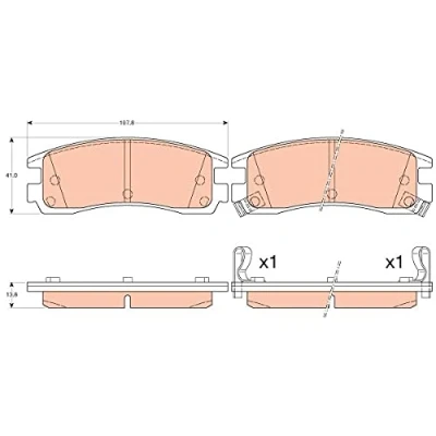 Abbildung von TRW GDB4098 Bremsbelagsatz inkl. Verschleißwarnkontakt CHEVROLET: Trans Sport, Alero Limousine, BUICK: Regal III Limousine