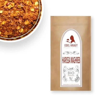 Abbildung von BIO Harissa Maghreb Gewürzmischung 500g EDEL KRAUT 100% naturrein Premium Gewürze &amp; Gewürzmischungen frei von jeglichen Zusatzstoffen kontrolliert biologischer Anbau