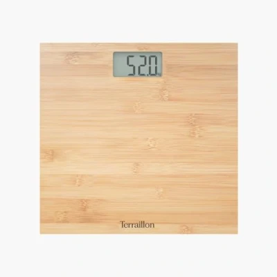 Abbildung von Terraillon 3094570148245 Elektronische Personenwaage Bamboo Scale 150 kg/100 g LCD 74 x, farblos, Einheitsgröße