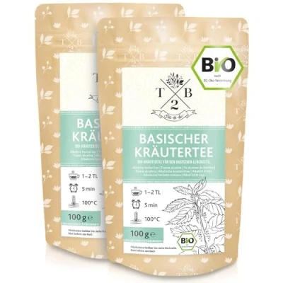 Abbildung von T2B Basischer Kräutertee, BIO Qualität, für eine basische Ernährung, 2er Pack