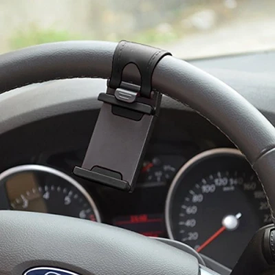 Abbildung von Universal Handy Lenkrad Lenker Halterung Clip Halter Befestigung Mount für Smartphone Handyhalter KFZ Auto