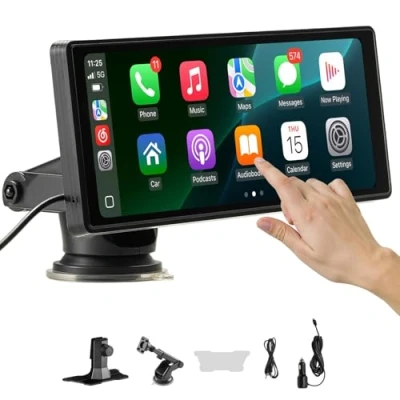 Abbildung von VEVOR Autoradio CarPlay Touchscreen 254mm Apple Android Auto Bluetooth Tragbar
