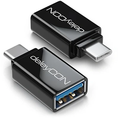 Abbildung von deleyCON 2x USB A auf C OTG Adapter Handy Smartphone Tablet