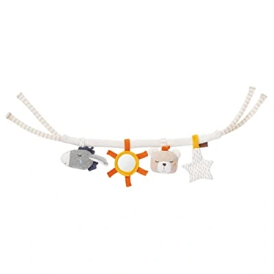 Abbildung von Fehn Kinderwagenkette Spielzeug fehnNatur Mobile Kette mit Figuren zum Aufhängen an Kinderwagen, Babyschale oder Kinderbett Zubehör für Babys und Kinder ab 0+ Monaten Bio Baumwolle